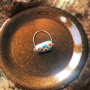 Handmade African glass beaded ring